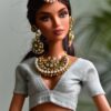 Blue Indian wedding outfit for doll