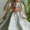 Blue Indian wedding outfit for doll