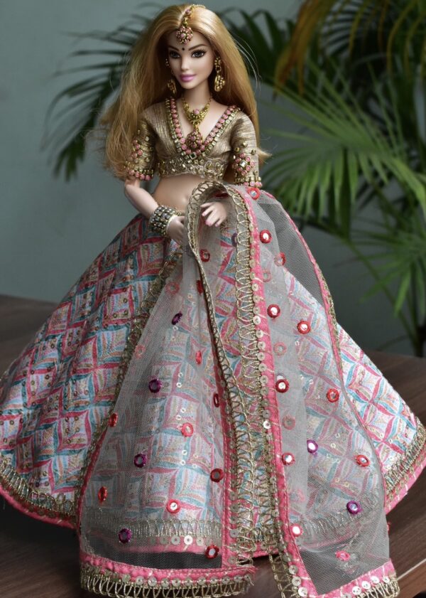 Bridal lehenga for curvy doll