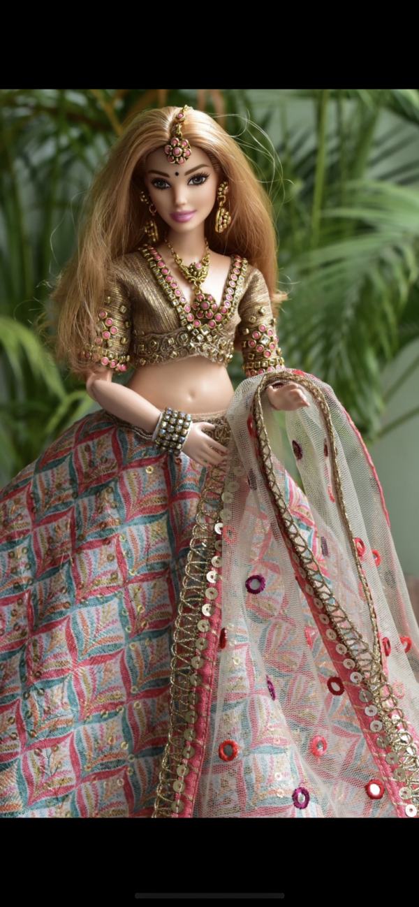 Bridal lehenga for curvy doll