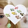 Set of earrings for dolls | set of 7