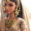 Maroon Indian wedding outfit for doll