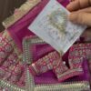 Pink and gold Indian wedding outfit for curvy doll