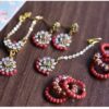 Maroon indian bridal lehenga for doll