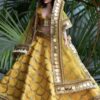 Yellow lehenga for curvy doll