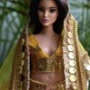 Yellow lehenga for curvy doll