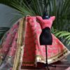 Orange gold lehenga for doll