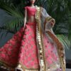 Orange gold lehenga for doll
