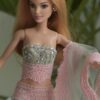 Blue pink lehenga for doll