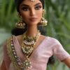Pink Indian bridal lehenga for doll