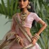 Pink Indian bridal lehenga for doll