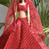 Red lehenga for doll