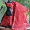 Red lehenga for doll