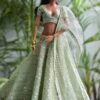 Green lehenga for doll