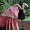Pink Indian bridal saree for doll