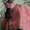 Sparkly pink lehenga for doll