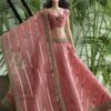 Sparkly pink lehenga for doll