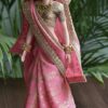 Pink Indian bridal saree for doll