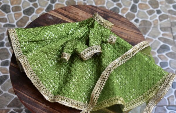 Green lehenga for doll