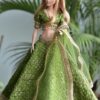 Green lehenga for doll