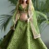 Green lehenga for doll