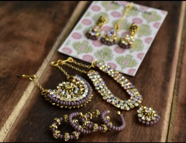 Lilac bridal lehenga for curvy doll