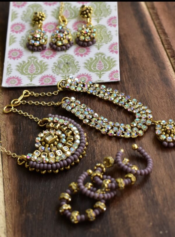 Lilac bridal lehenga for curvy doll
