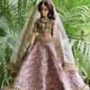 Lilac bridal lehenga for curvy doll