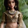 Lilac bridal lehenga for curvy doll