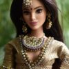 Lilac bridal lehenga for curvy doll