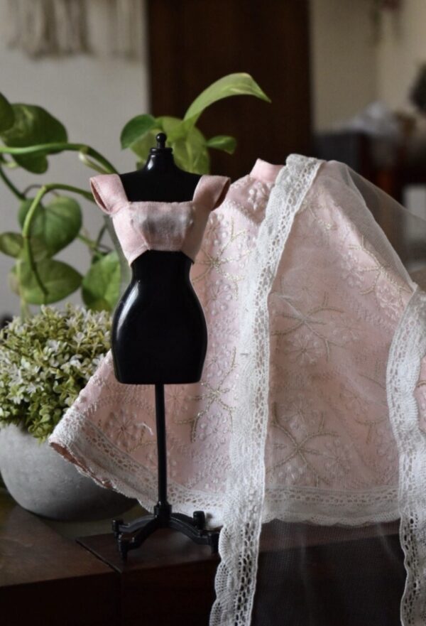 Pink dress for doll