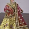 Heavily embellished Indian wedding lehenga for curvy doll