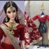 Red indian bridal lehenga for curvy doll