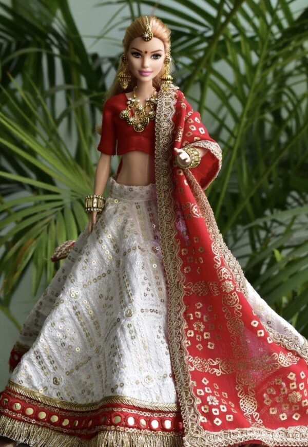 Gujarati Indian bridal lehenga for doll