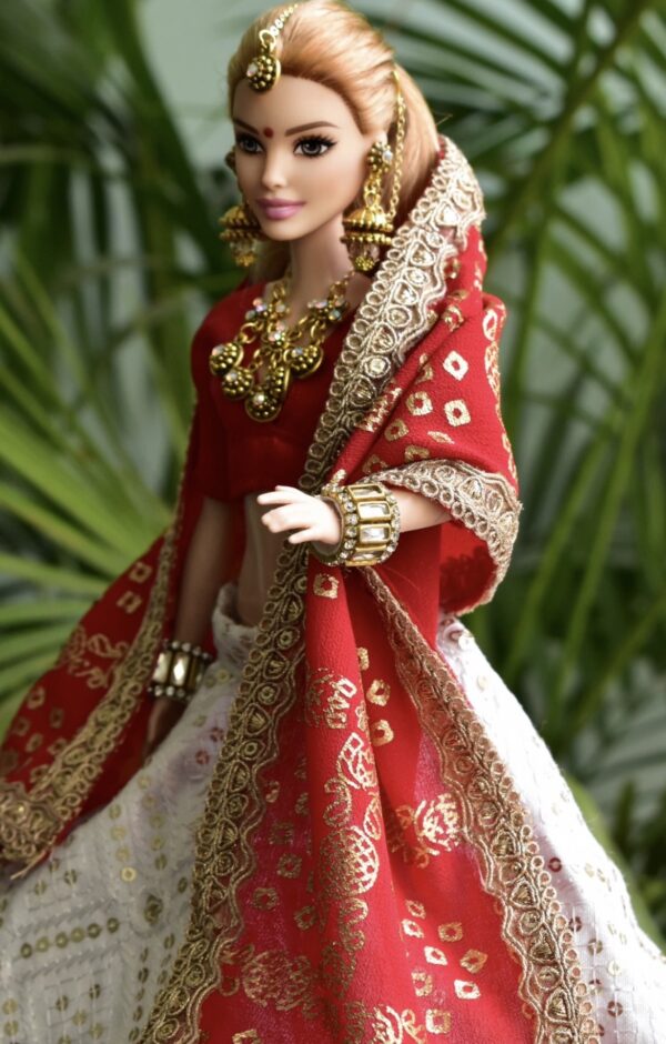 Gujarati Indian bridal lehenga for doll