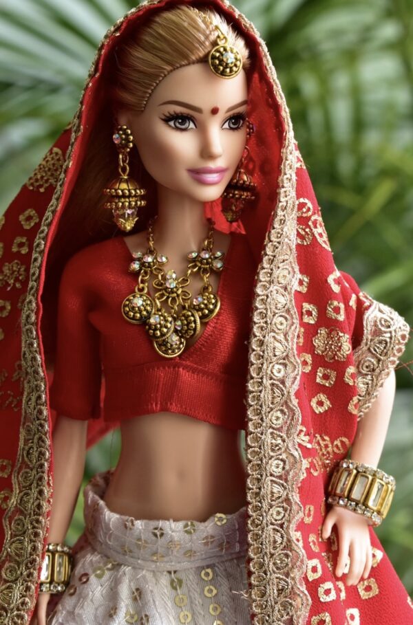 Gujarati Indian bridal lehenga for doll