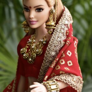 Gujarati Indian bridal lehenga for doll