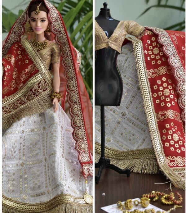Indian Gujarat bridal outfit for doll