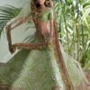 Green wedding lehenga for doll