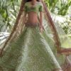 Green wedding lehenga for doll