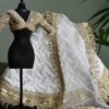 White gold Indian wedding lehenga for doll