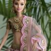 Pink lilac lehenga for doll