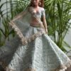 Blue Indian festive lehenga for doll