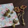 Red gold Indian wedding lehenga for doll