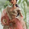 Orange gold festive lehenga for doll