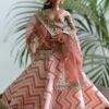 Orange gold festive lehenga for doll