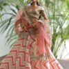 Orange gold festive lehenga for doll