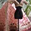 Orange gold festive lehenga for doll