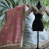 Pastel pink blue wedding lehenga for doll