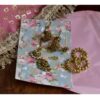 Pastel pink blue wedding lehenga for doll